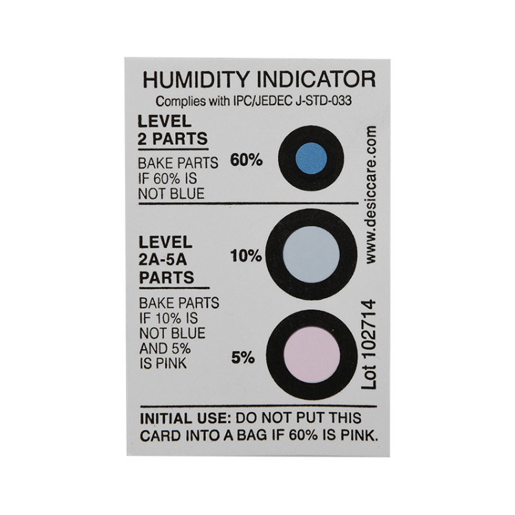 3-Spot Humidity Indicating Cards – Mid America Taping and Reeling